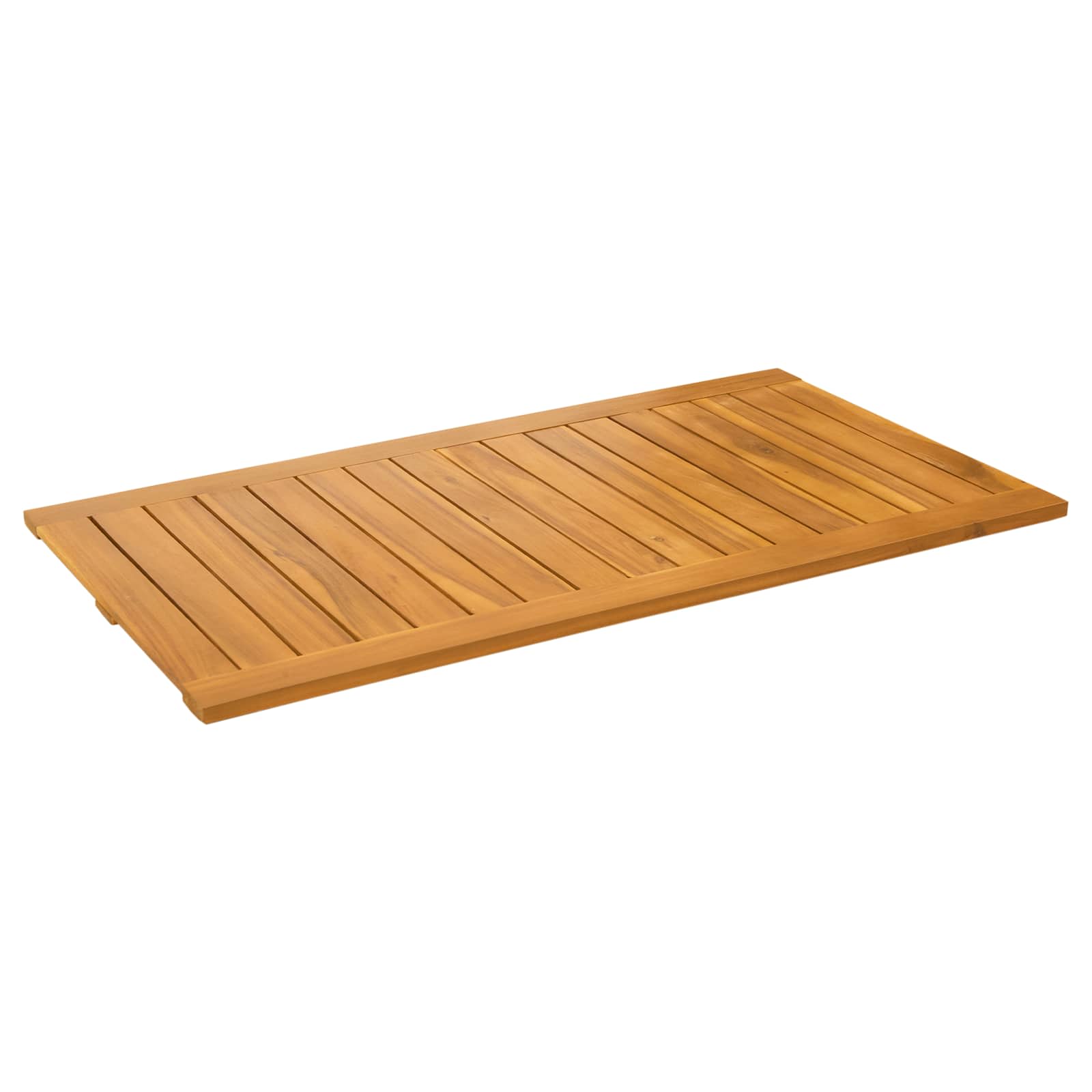 Tappeto da bagno Naturale 100 x 55 cm Legno di Acacia Massello
