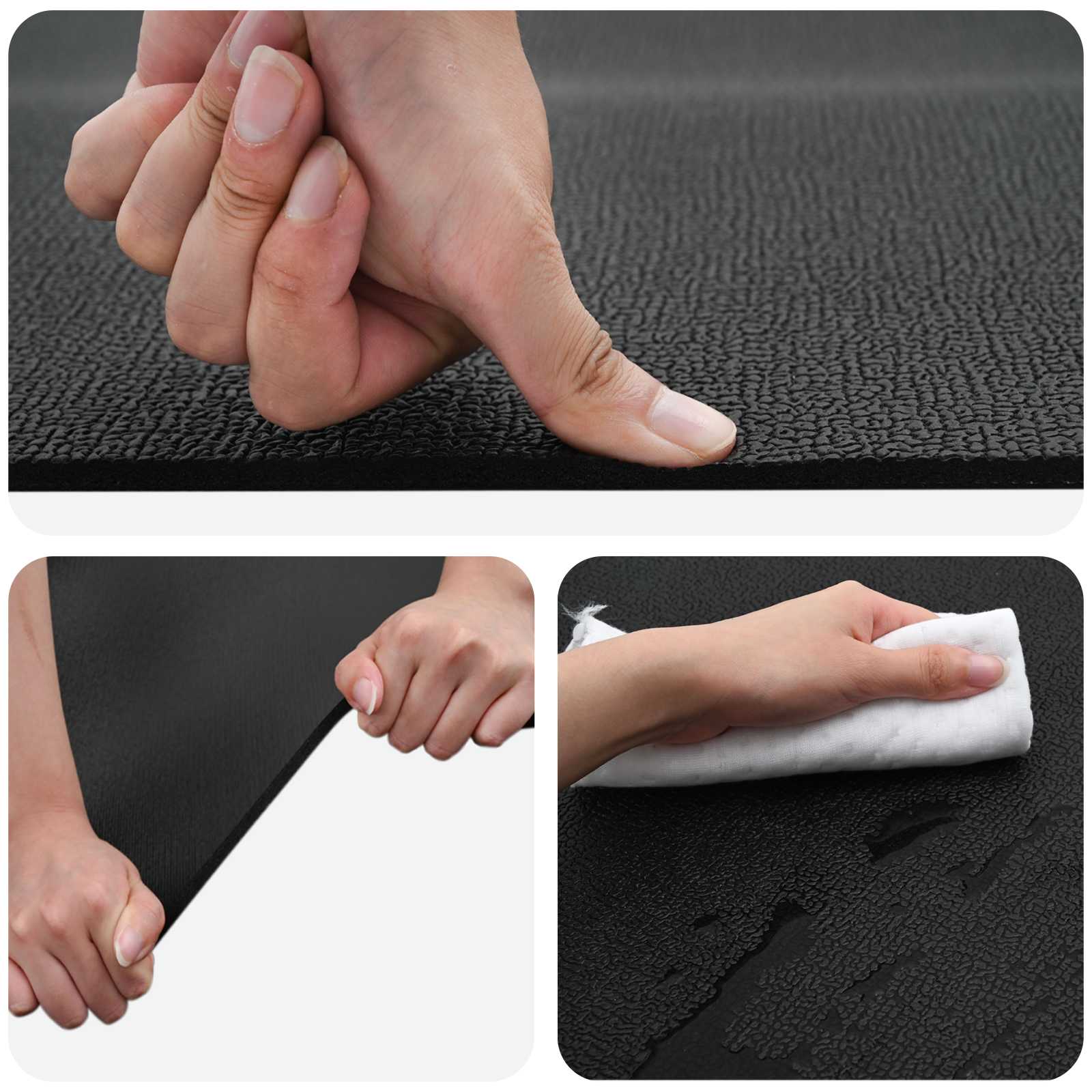 Tappetino di Protezione Sportiva Nero 150 x 75 x 0,6 cm