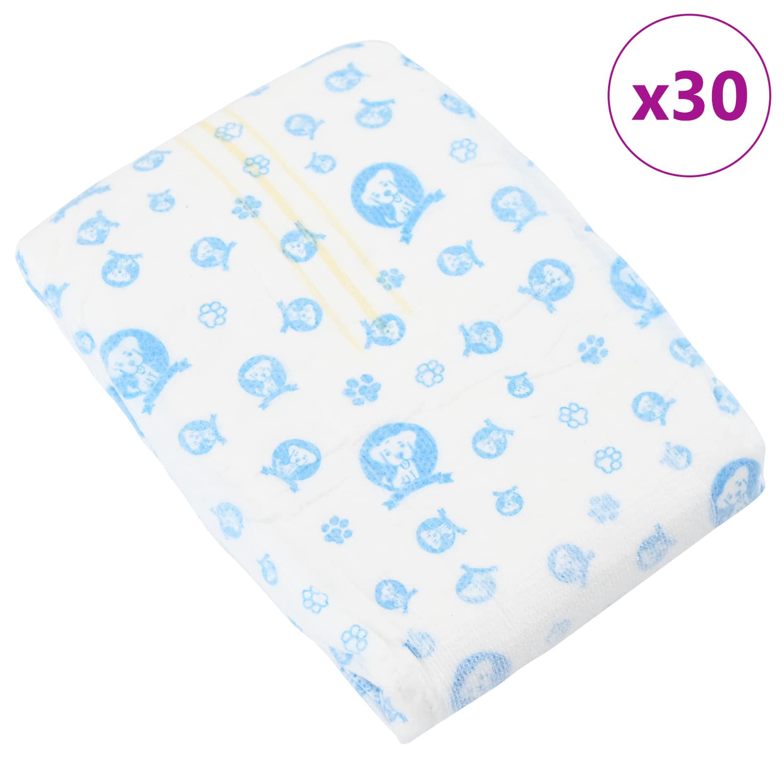 Pannolino usa e getta per cani maschi 30 pz Bianco S