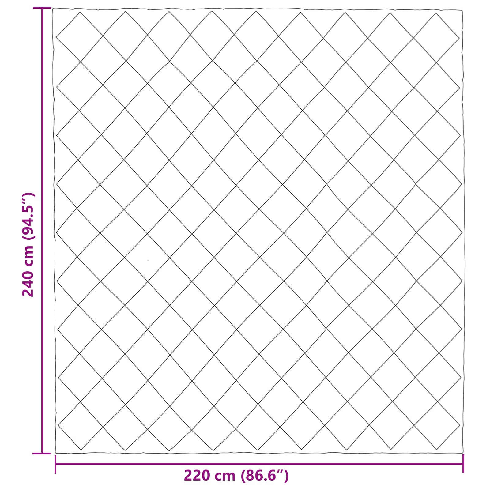Piumone Estivo 220 x 240 cm Estate 200 gsm Antracite