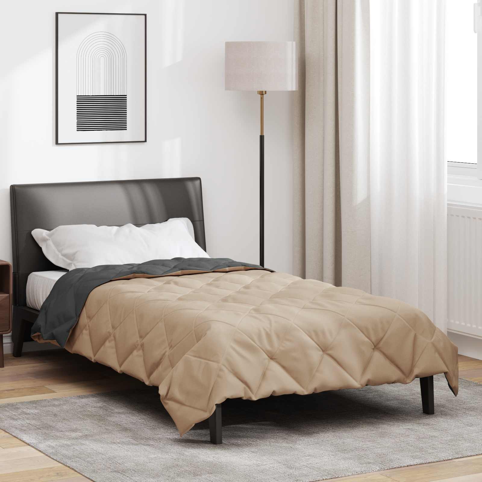 Piumone Estivo 220 x 155 cm Estate 200 gsm Antracite e Talpa