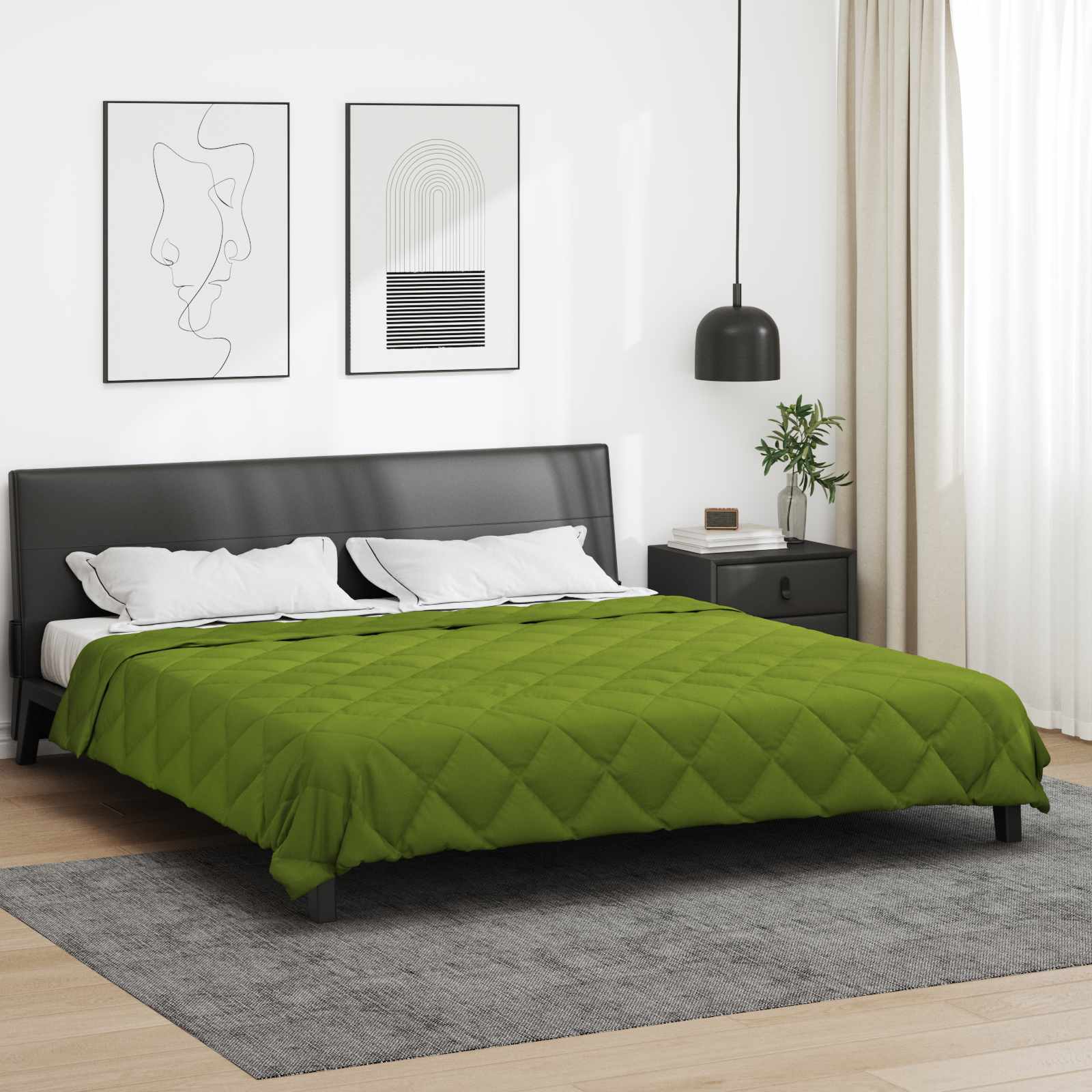Piumone Completo Annuale Verde 200 x 240 cm Microfibra