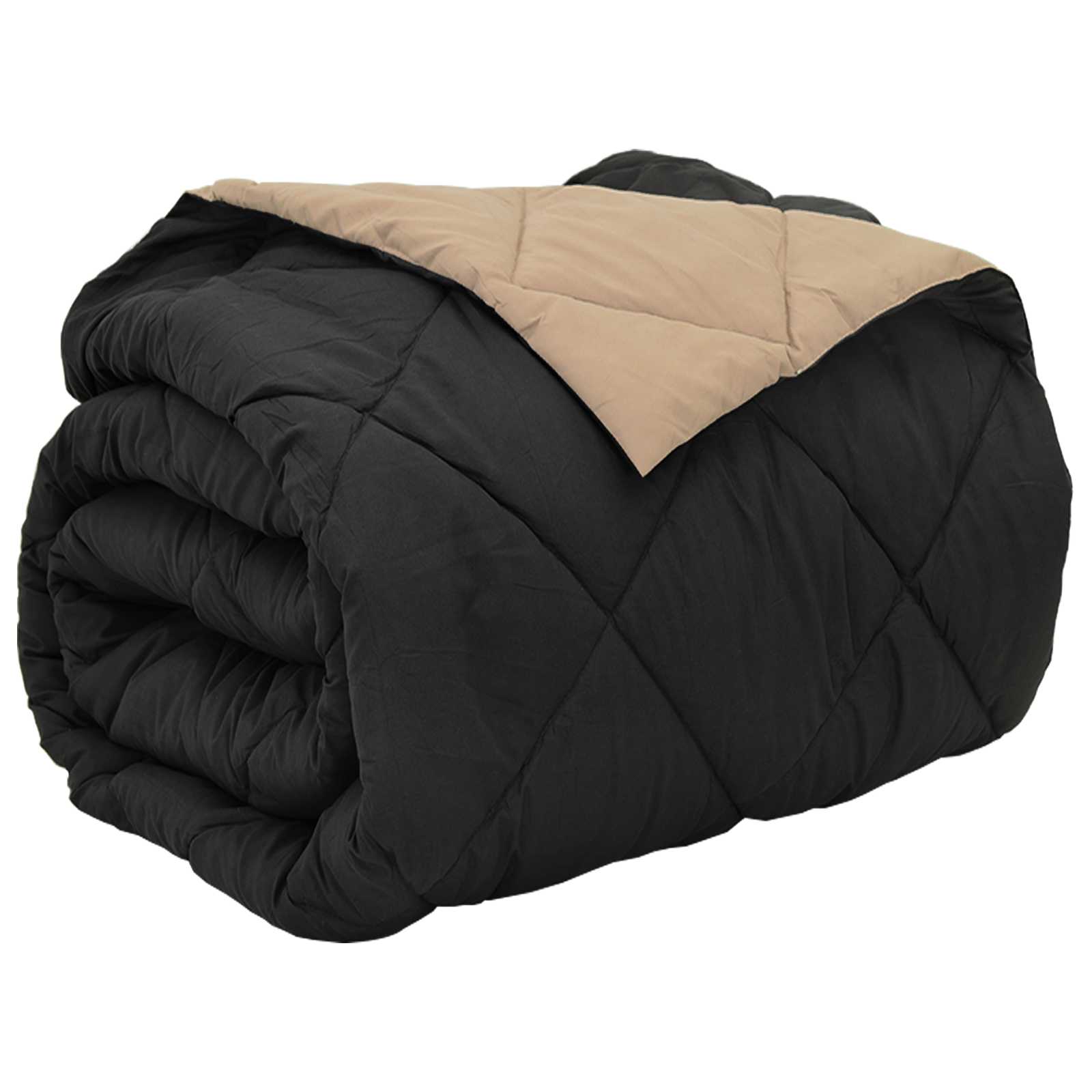 Piumone Completo Annuale Nero e Talpa 200 x 240 cm Microfibra