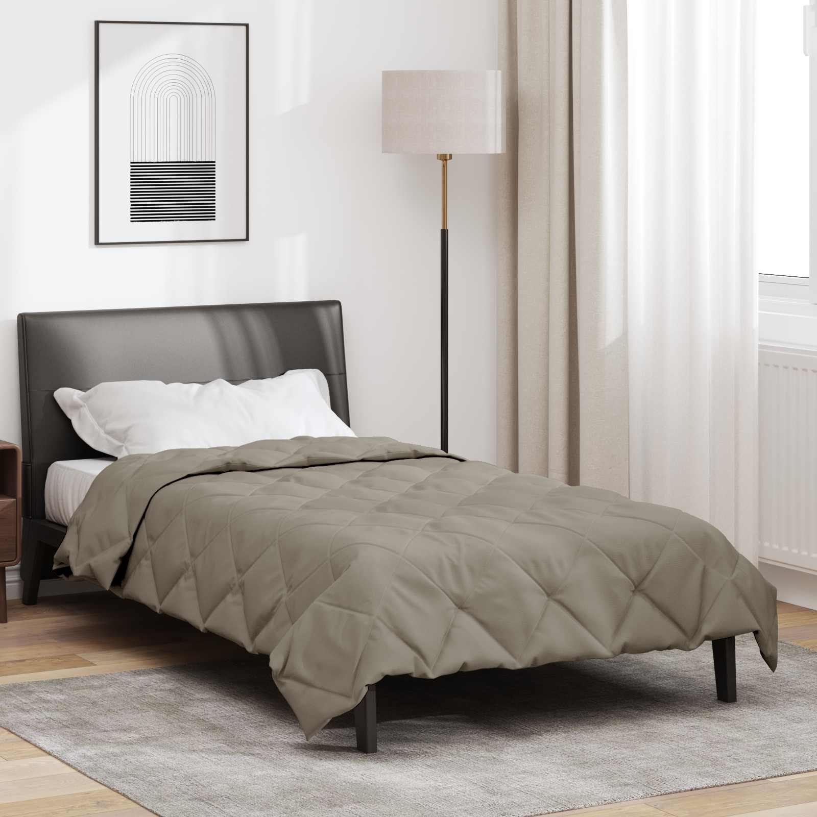 Piumone Completo Annuale Grigio chiaro 140 x 220 cm Microfibra