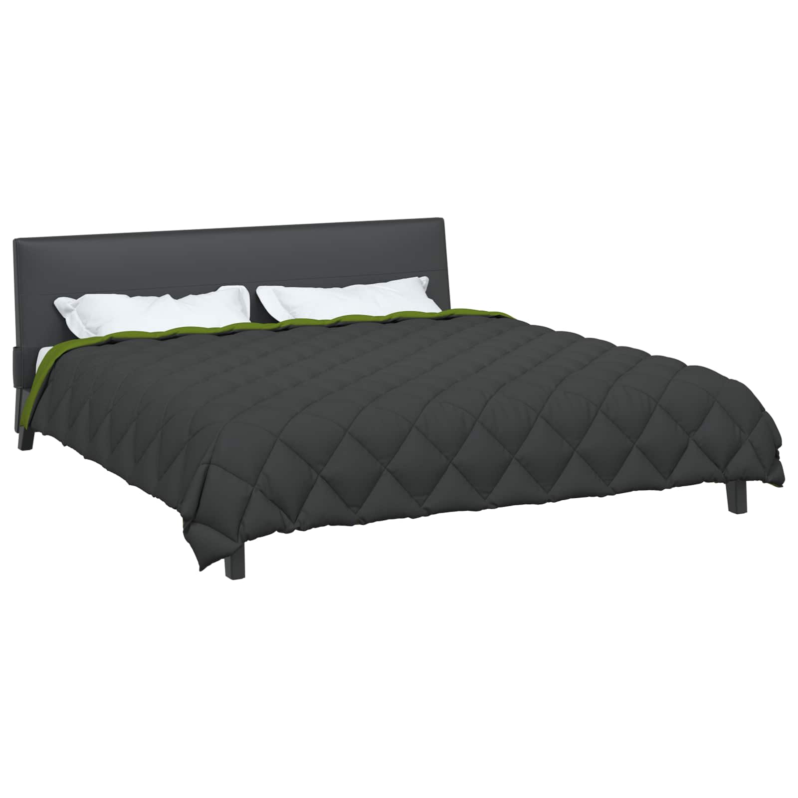 Piumone Invernale 200 x 220 cm 450 gsm Verde e Antracite