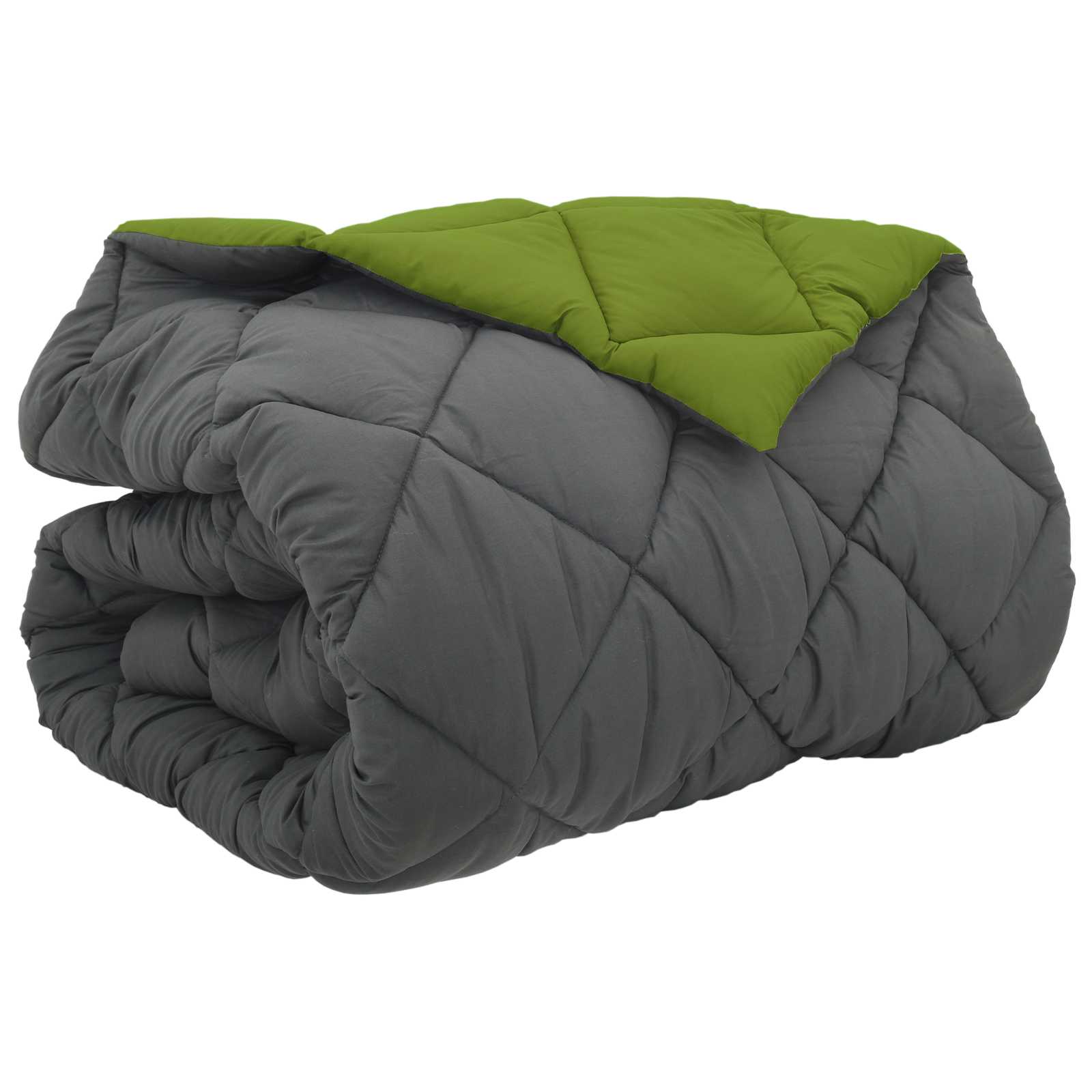 Piumone Invernale 220 x 260 cm 450 gsm Verde e Antracite