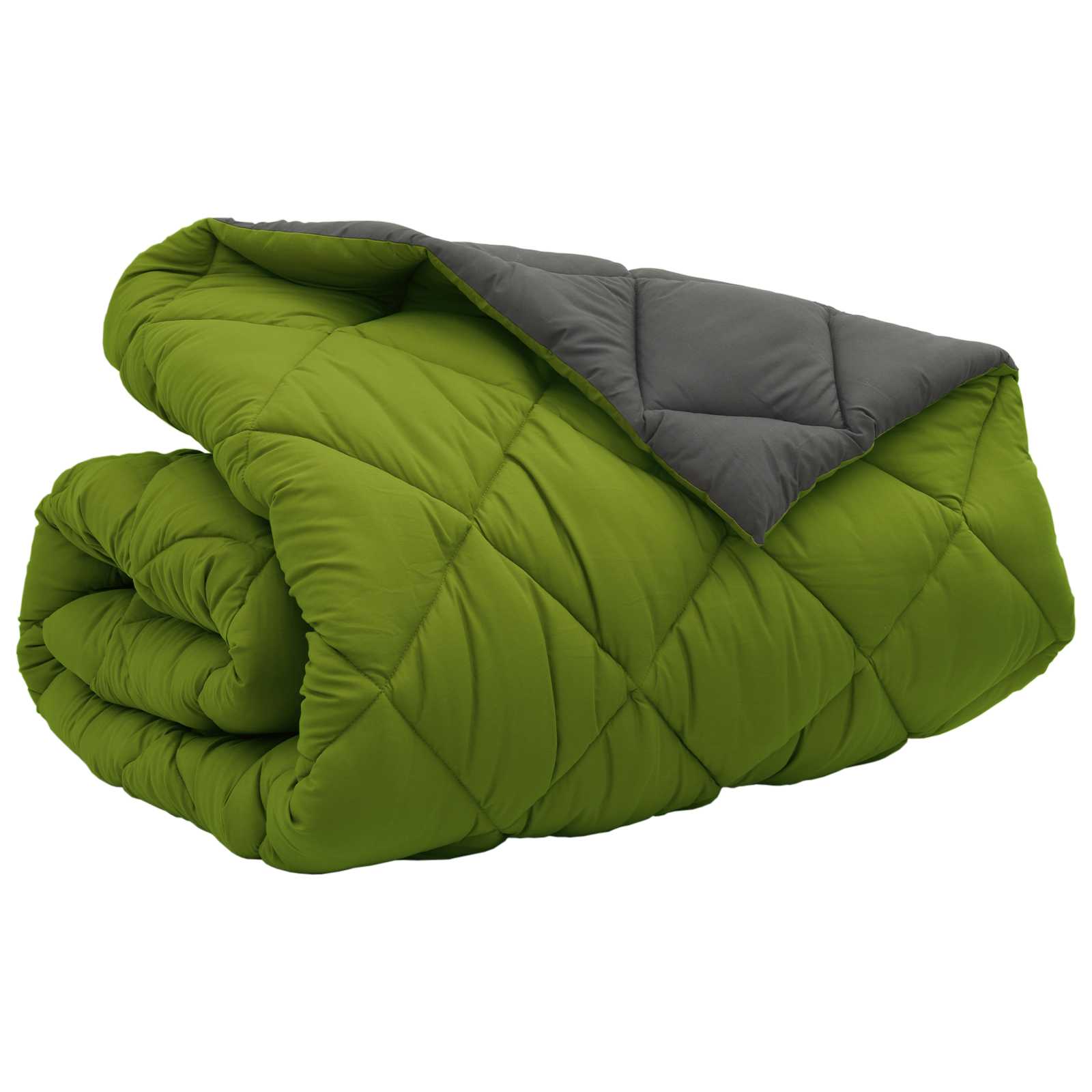 Piumone Invernale 220 x 260 cm 450 gsm Verde e Antracite