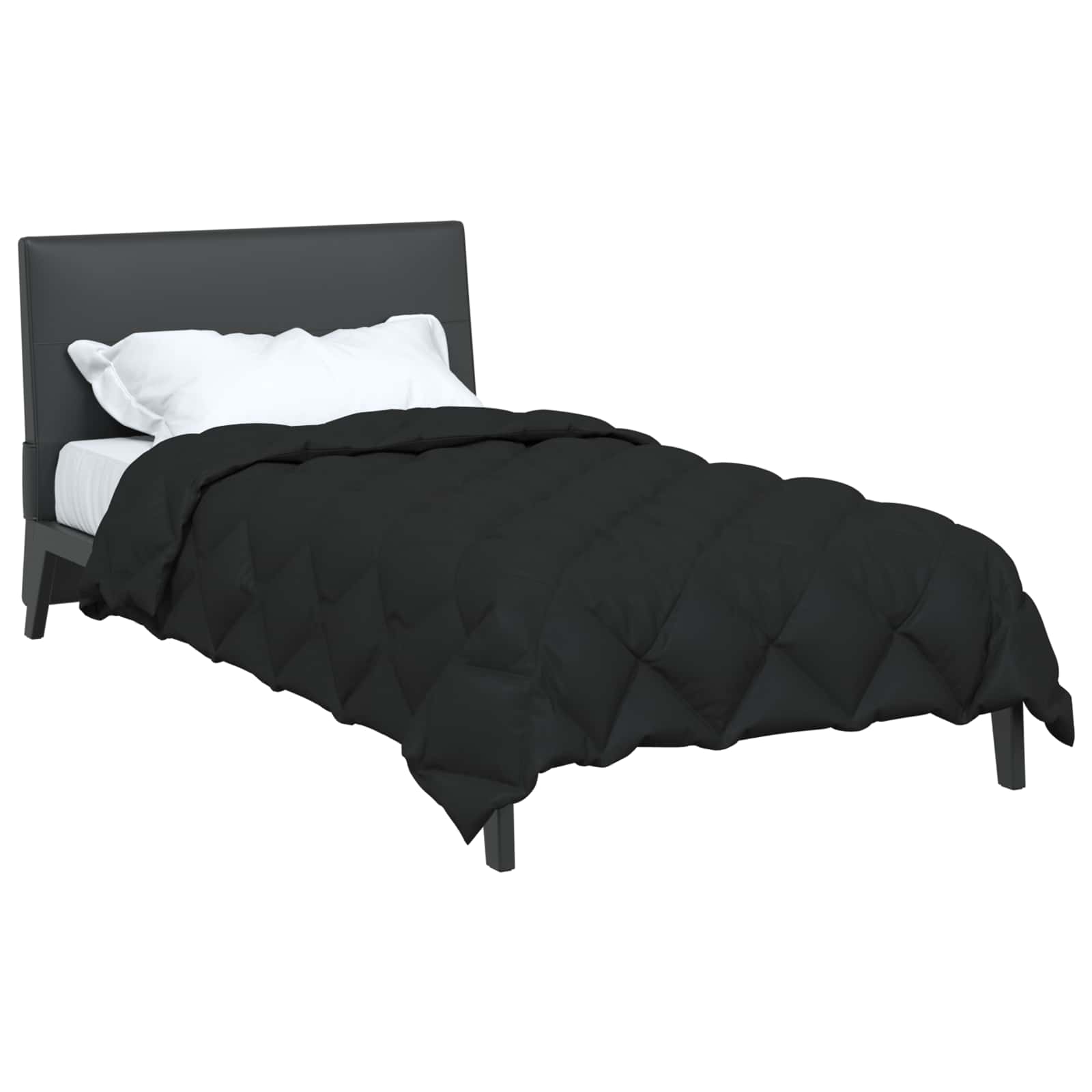 Piumone Invernale 140 x 200 cm 450 gsm Nero