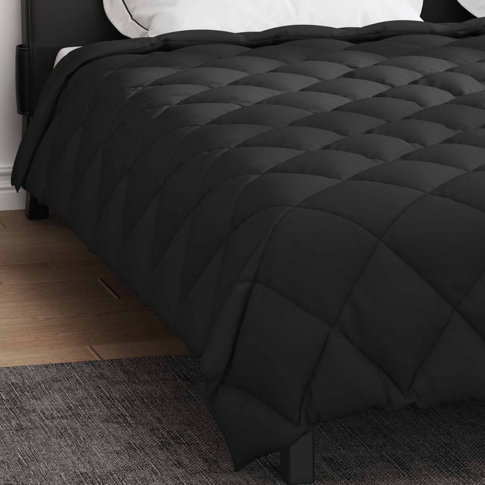 Piumone Invernale 200 x 220 cm 450 gsm Nero