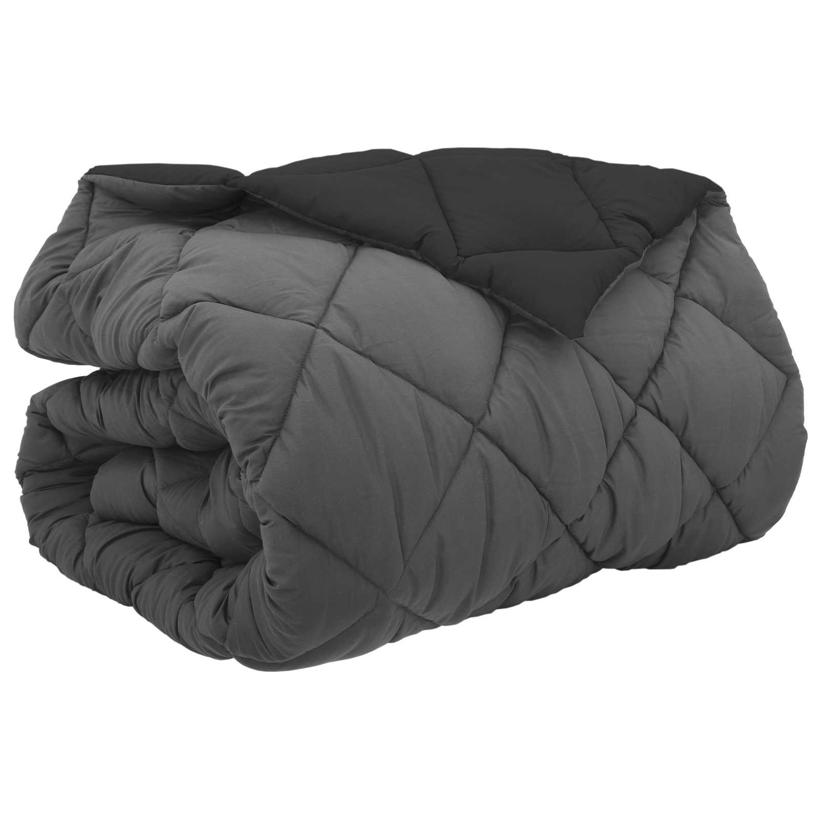 Piumone Invernale 200 x 240 cm 450 gsm Nero e antracite