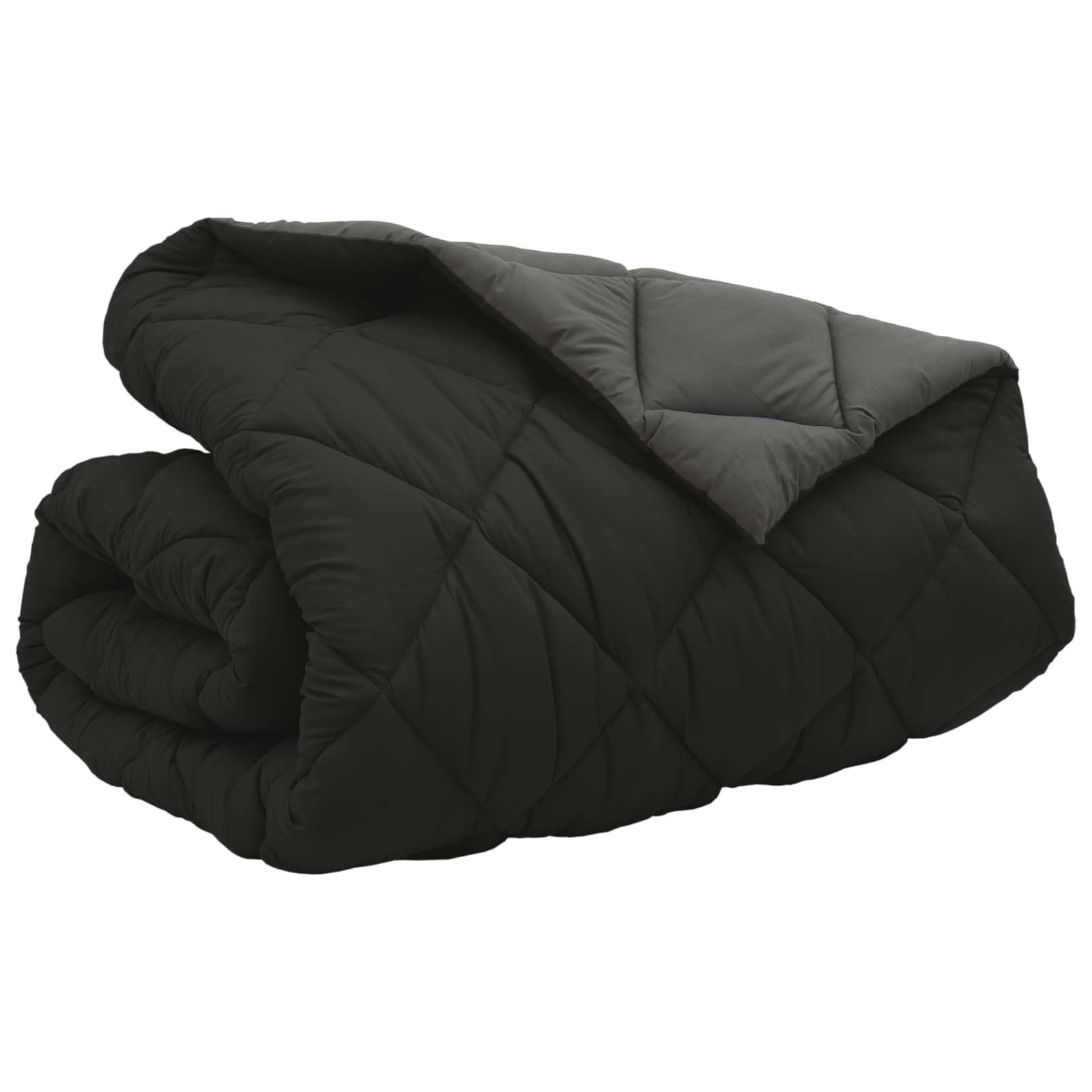 Piumone Invernale 200 x 220 cm 450 gsm Nero e antracite