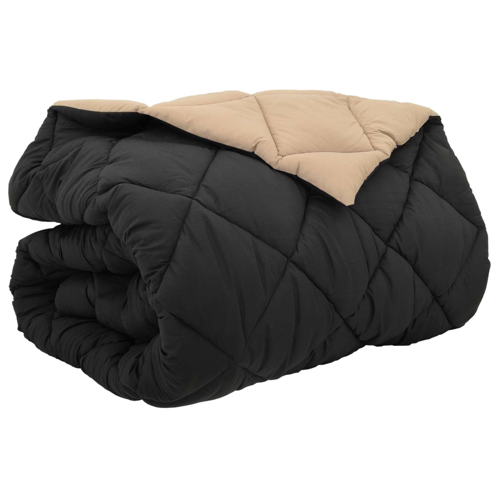 Piumone Invernale 200 x 200 cm 450 gsm Nero e Talpa