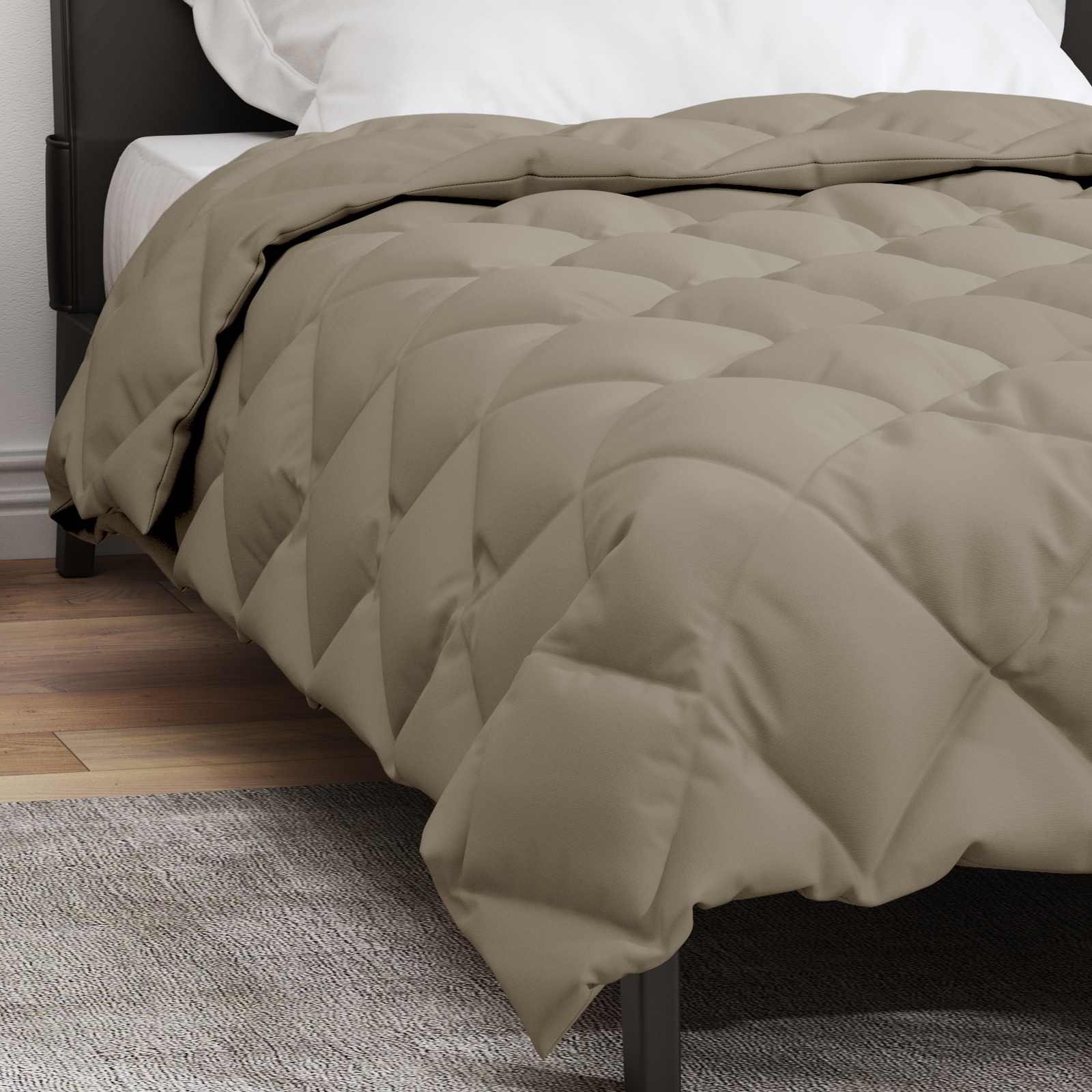 Piumone Invernale 135 x 200 cm 450 gsm Grigio Chiaro