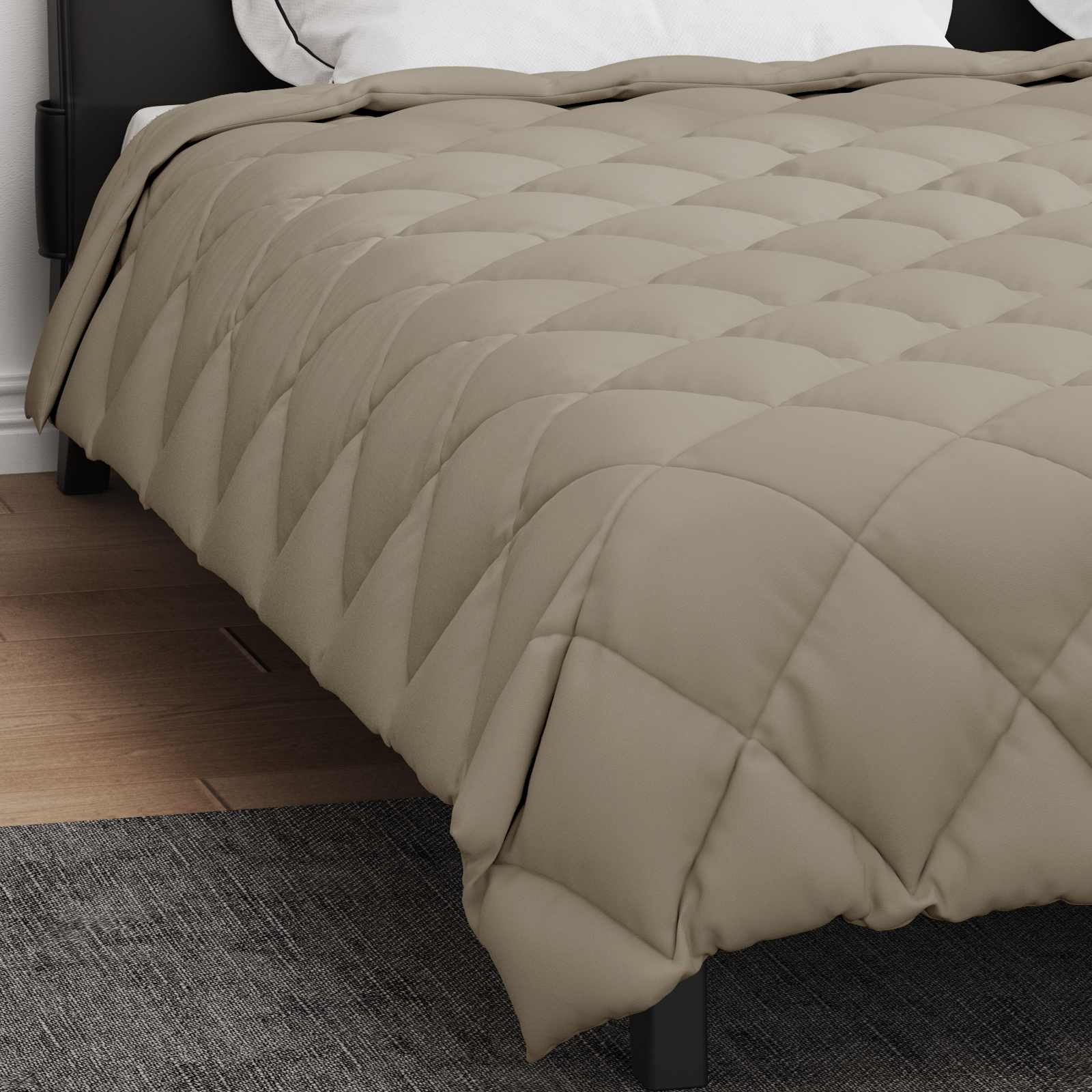 Piumone Invernale 200 x 200 cm 450 gsm Grigio Chiaro