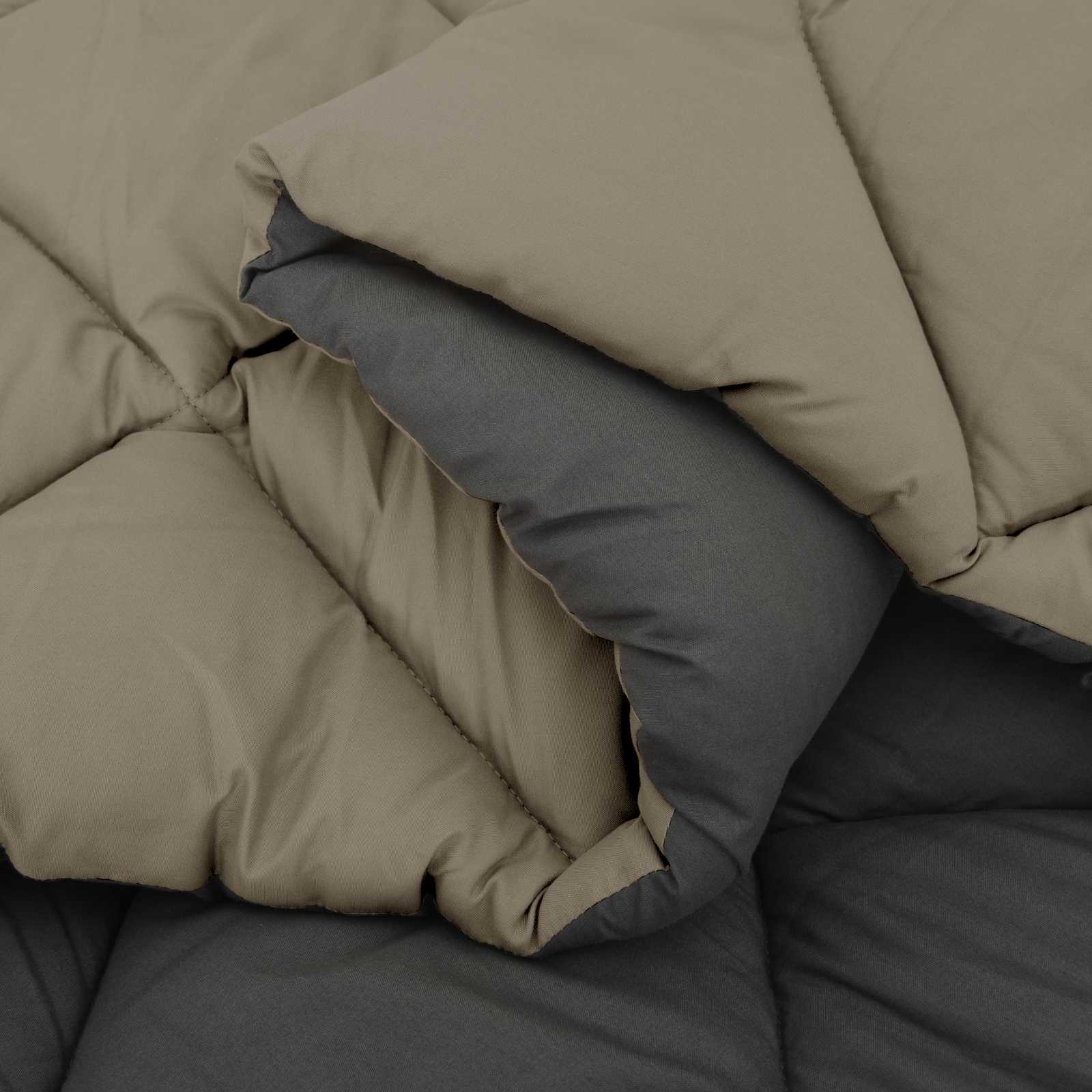 Piumone Invernale 140 x 200 cm 450 gsm Grigio chiaro e Antracite