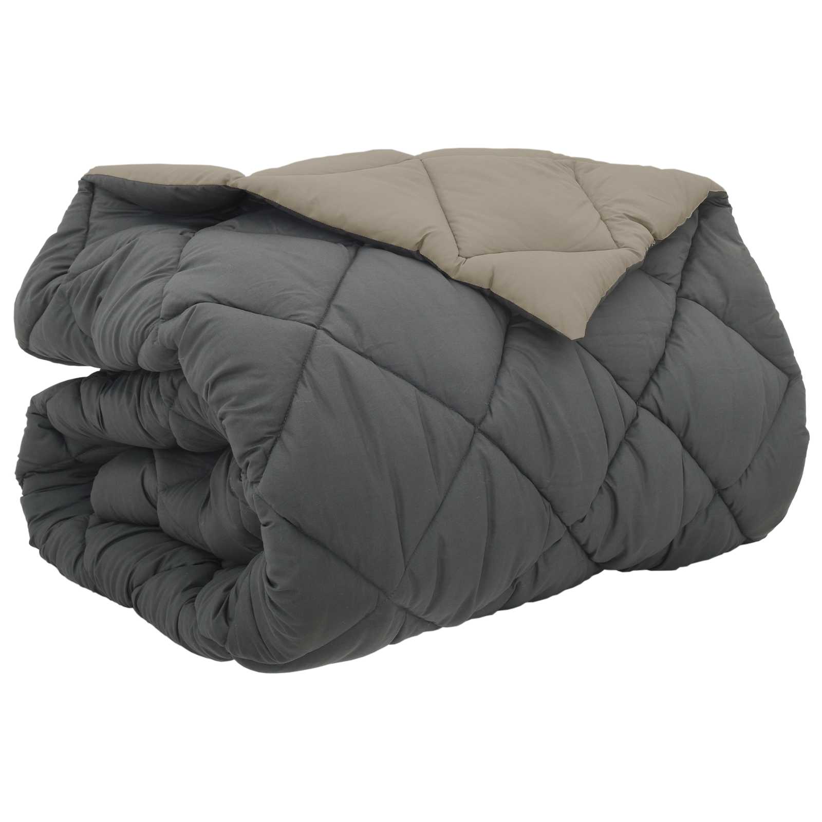 Piumone Invernale 240 x 260 cm 450 gsm Grigio chiaro e Antracite