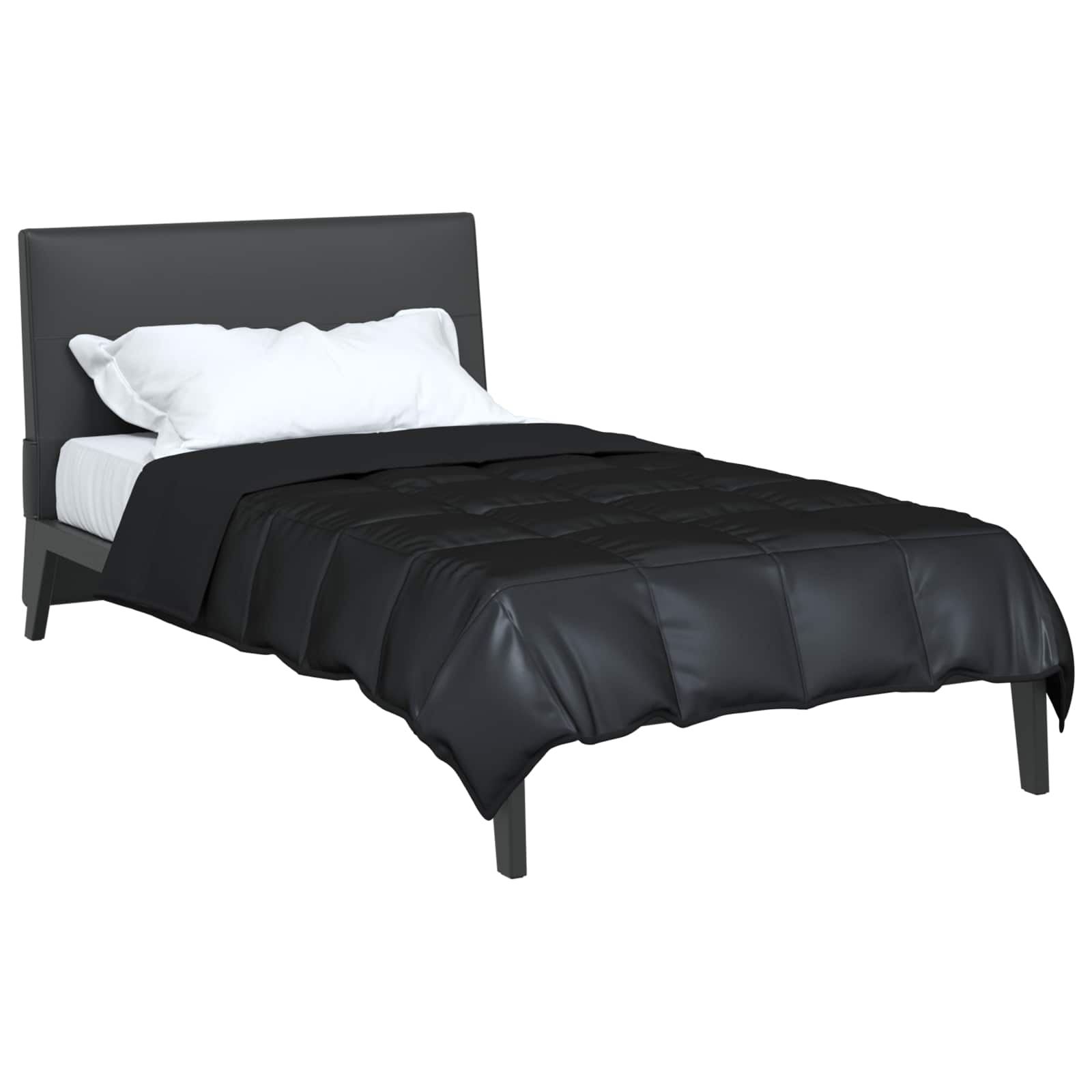 Piumone Estivo Nero 155 x 220 cm Satin e Micropile