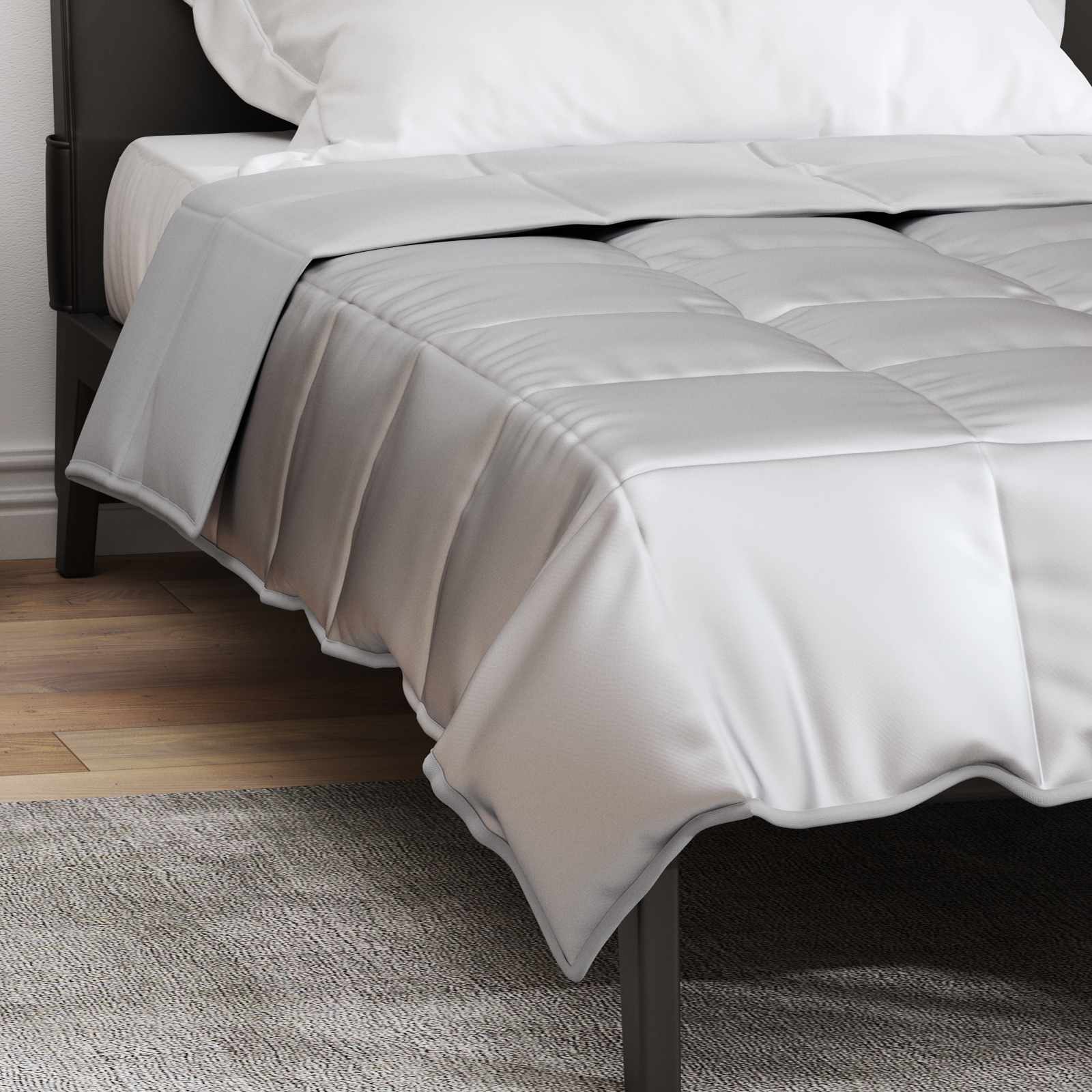 Piumone Estivo Argento 135 x 200 cm Satin e Micropile