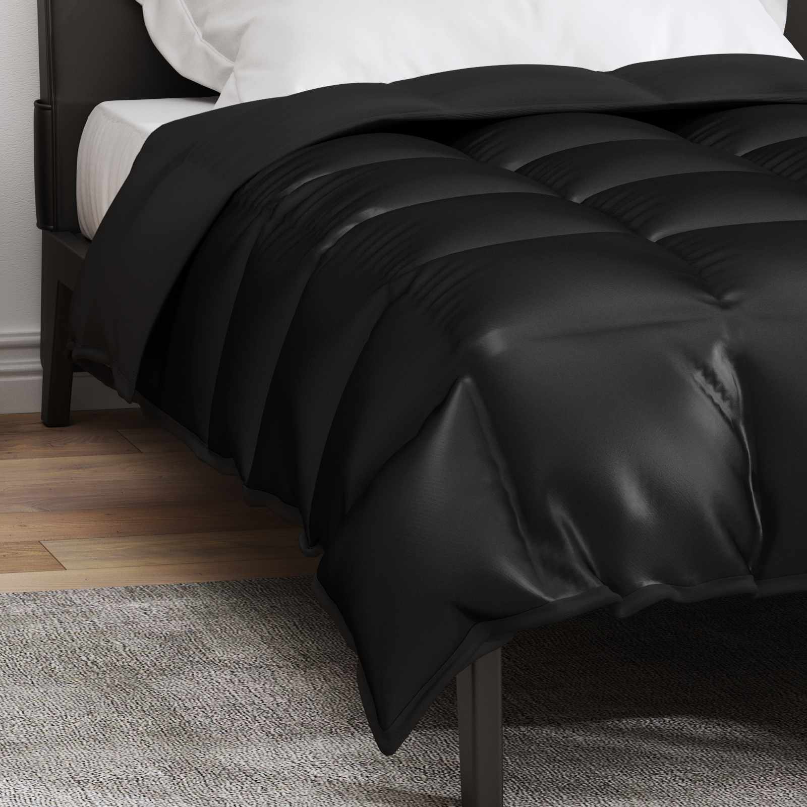 Piumone Invernale 140 x 220 cm 450 gsm Nero