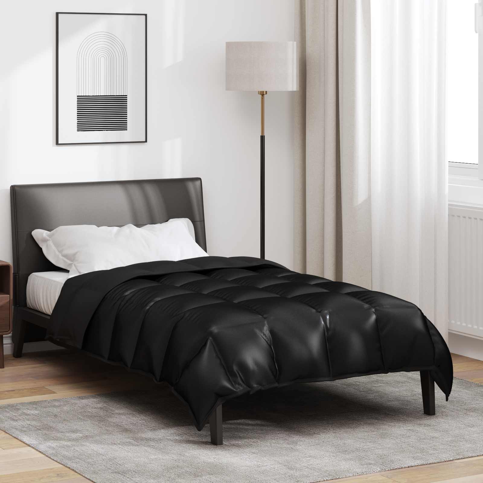 Piumone Invernale 155 x 220 cm 450 gsm Nero