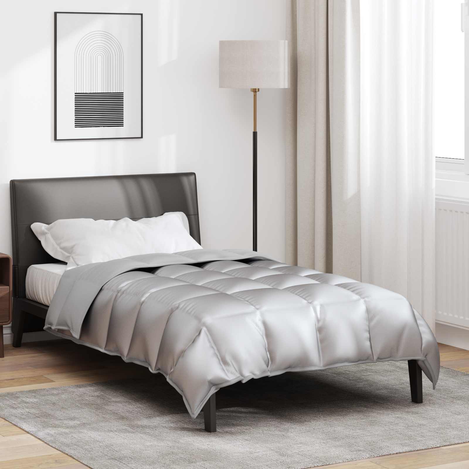 Piumone Invernale 155 x 200 cm 450 gsm Argento