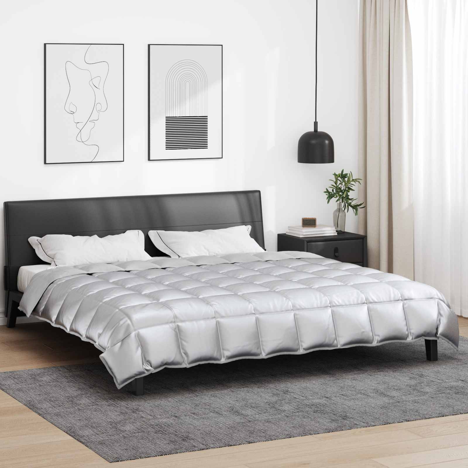 Piumone Invernale 200 x 240 cm 450 gsm Argento