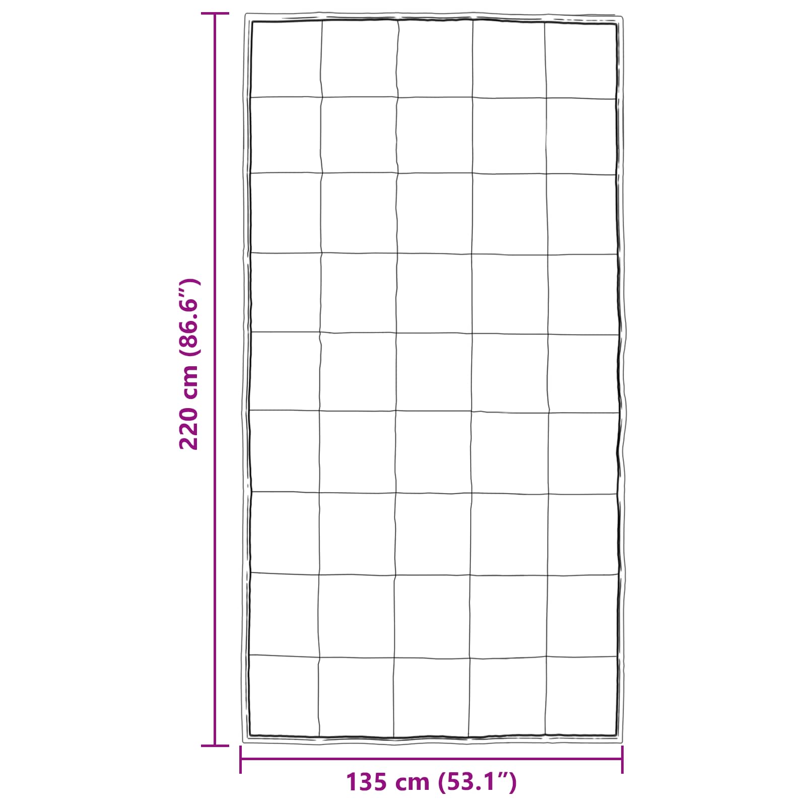 Piumone Invernale 135 x 220 cm 450 gsm Argento