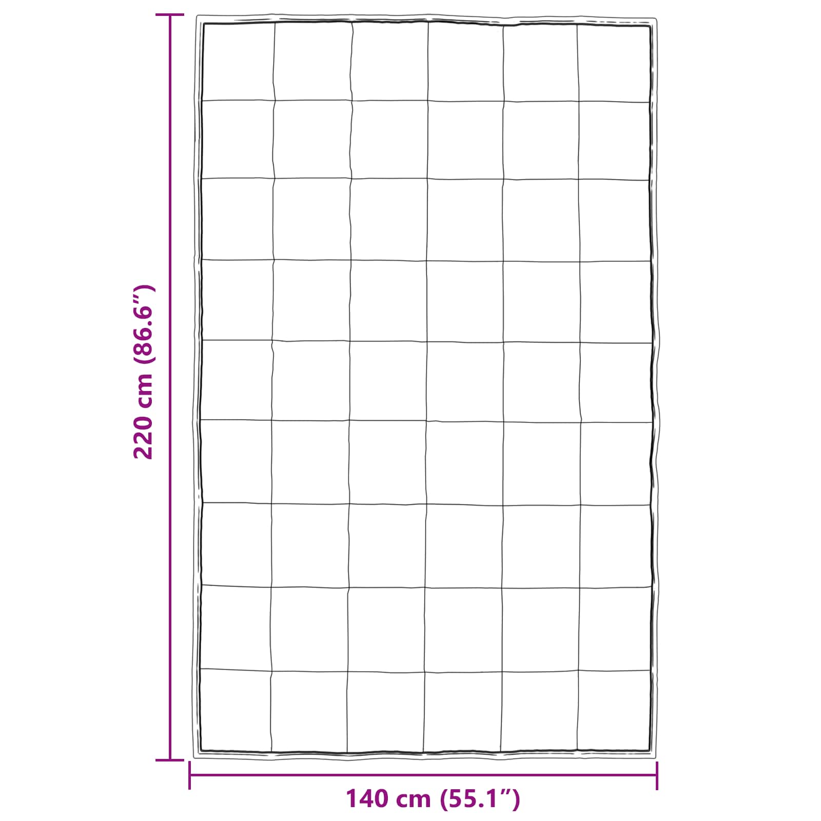 Piumone Invernale 140 x 220 cm 450 gsm Argento