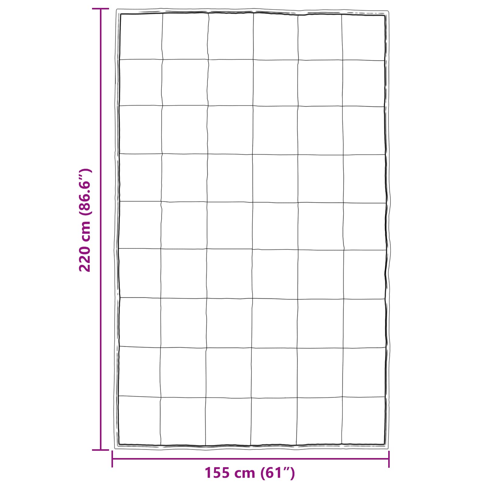 Piumone Invernale 155 x 220 cm 450 gsm Argento