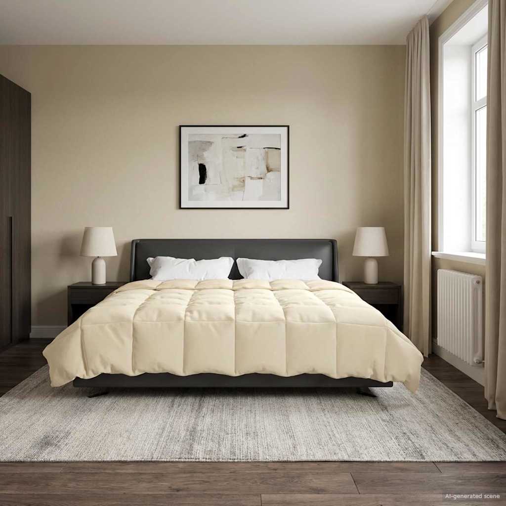 Piumino Letto Estivo 240 x 260 cm Estate Crema Traspirante