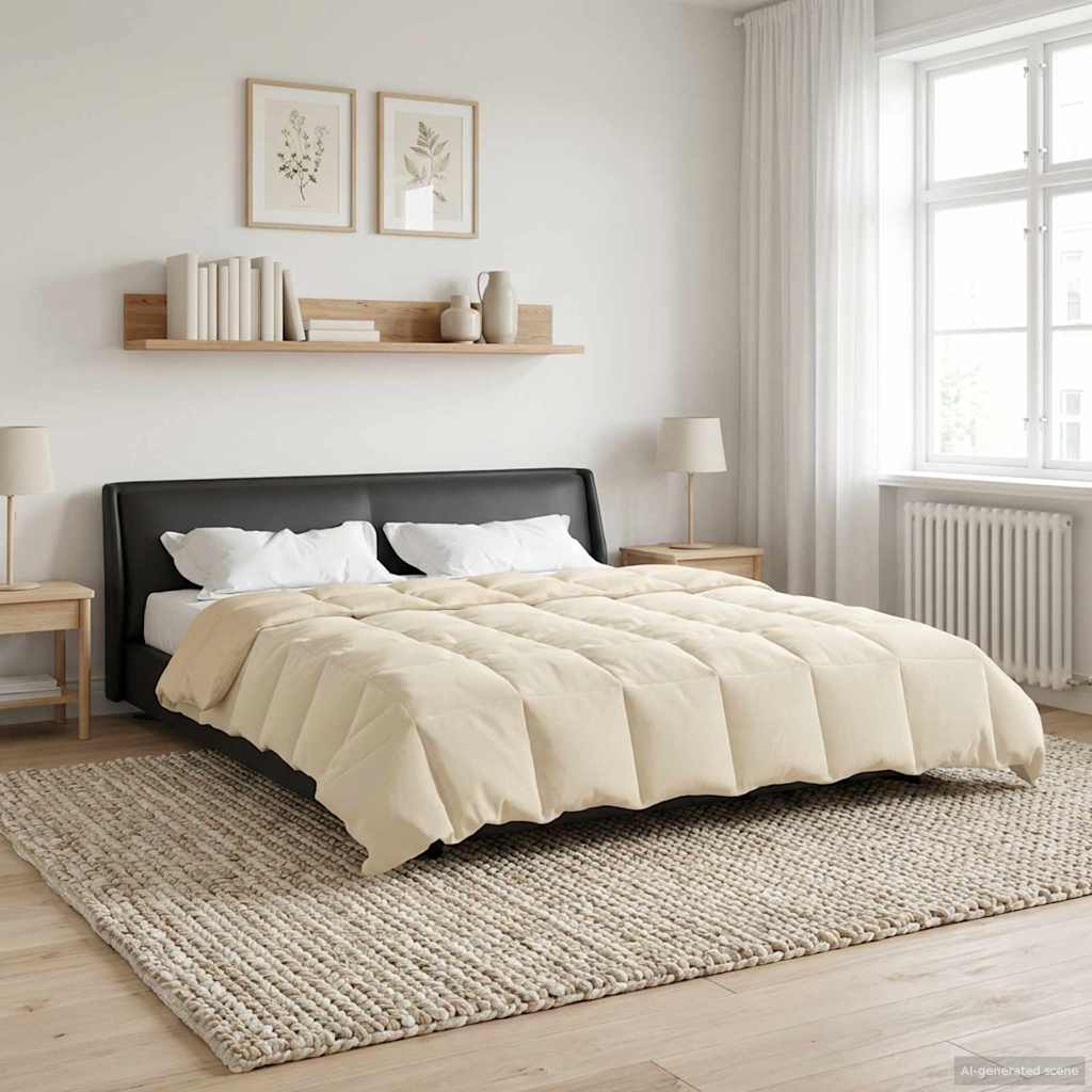 Piumino Letto Estivo 240 x 260 cm Estate Crema Traspirante