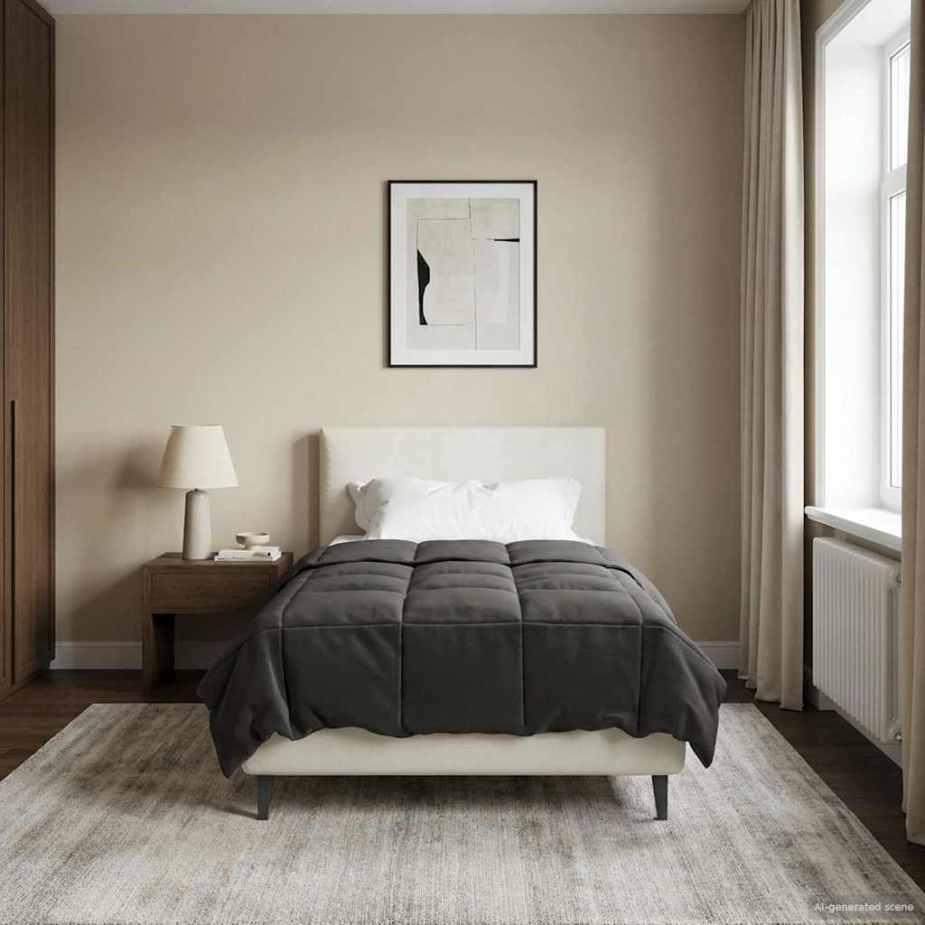 Piumone Completo Annuale 155 x 200 cm 4 stagioni Antracite