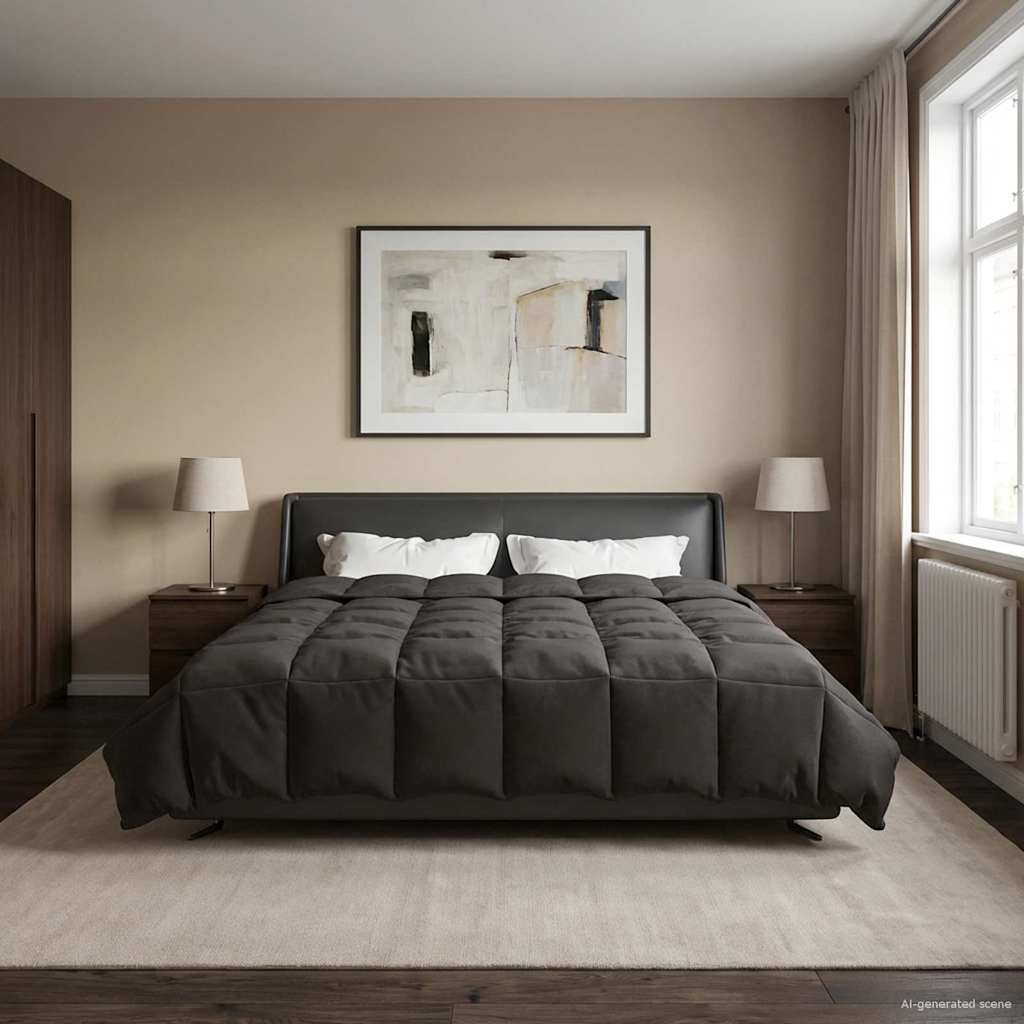 Piumone Completo Annuale 200 x 200 cm 4 stagioni Antracite