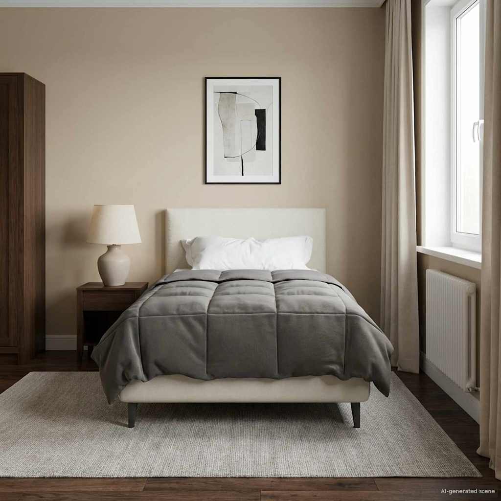 Piumone Completo Annuale 135 x 200 cm 4 stagioni Grigio Chiaro