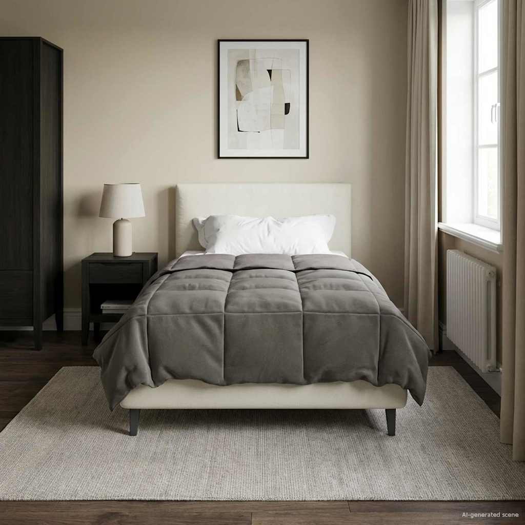 Piumone Completo Annuale 155 x 220 cm 4 stagioni Grigio Chiaro
