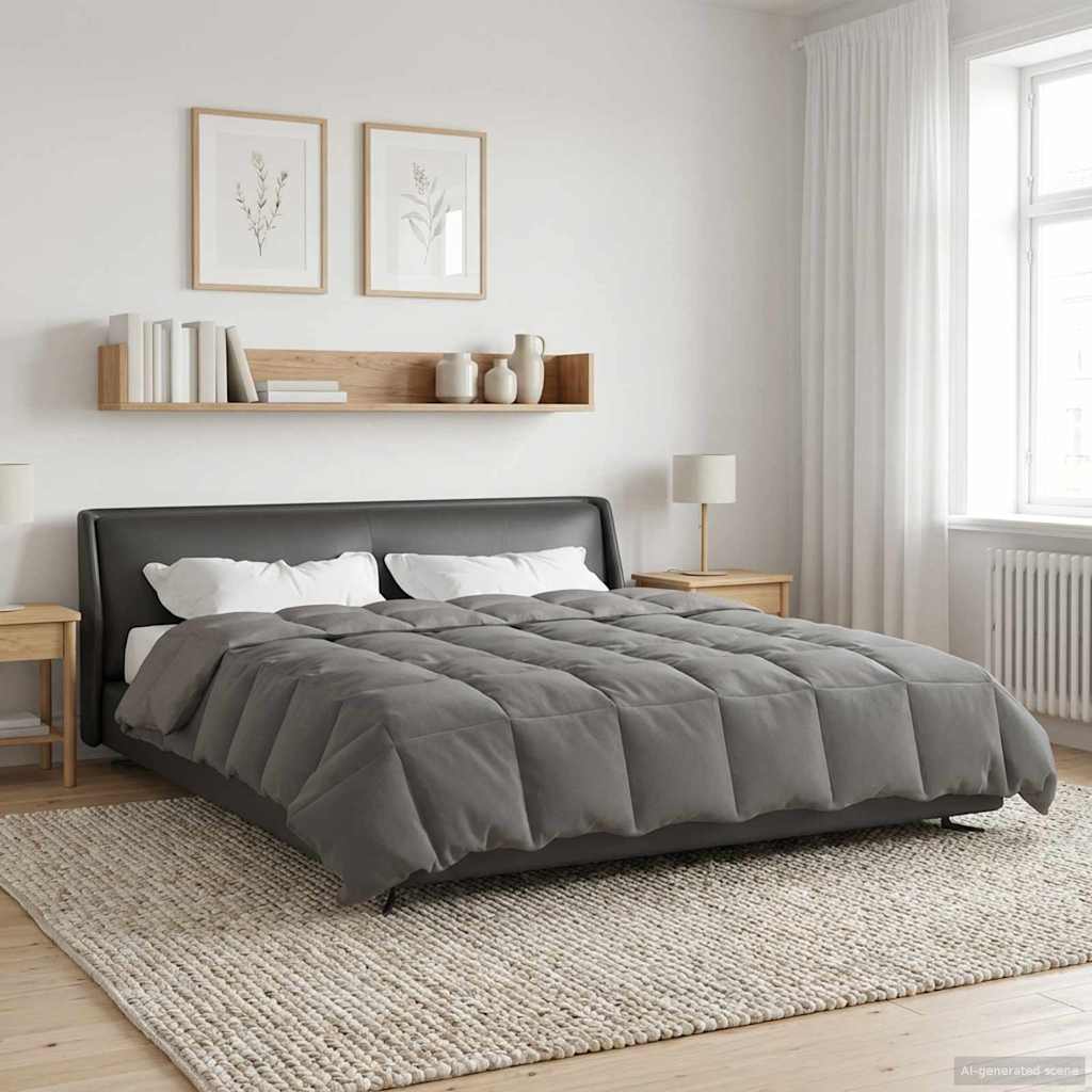 Piumone Completo Annuale 200 x 220 cm 4 stagioni Grigio Chiaro