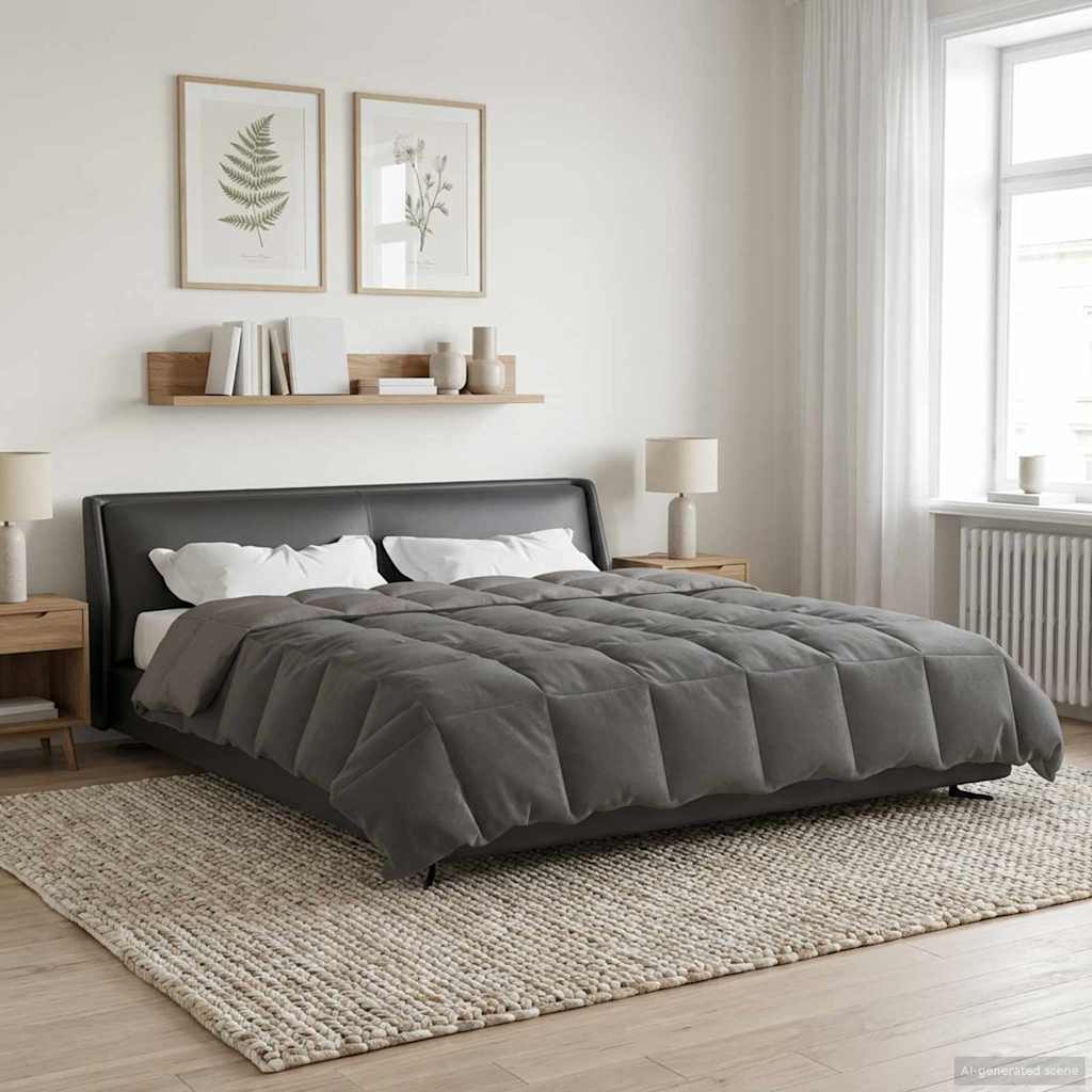 Piumone Completo Annuale 220 x 240 cm 4 stagioni Grigio Chiaro
