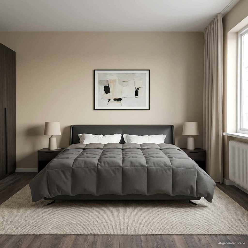 Piumone Completo Annuale 220 x 240 cm 4 stagioni Grigio Chiaro
