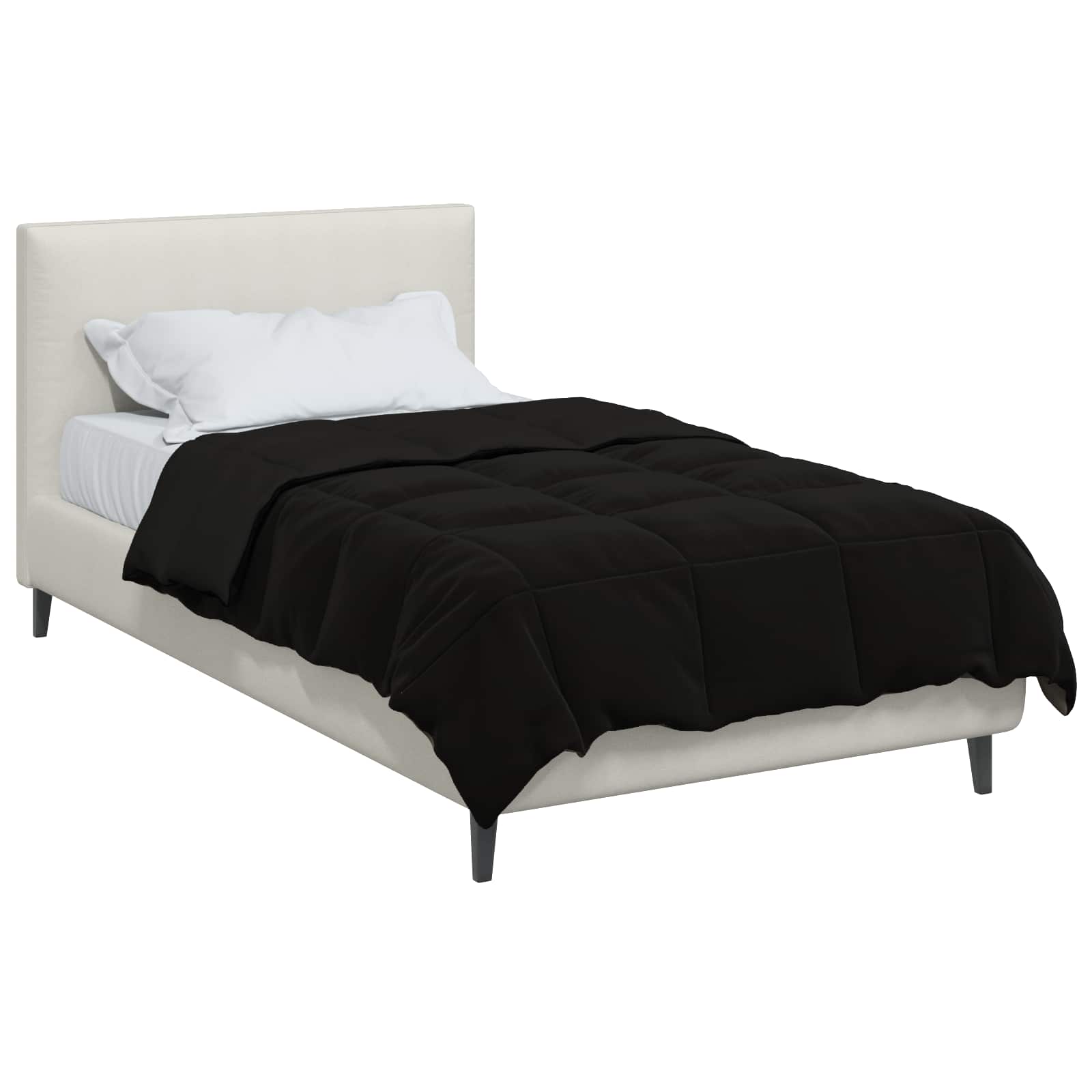 Piumone Completo Annuale 140 x 200 cm 4 stagioni Nero