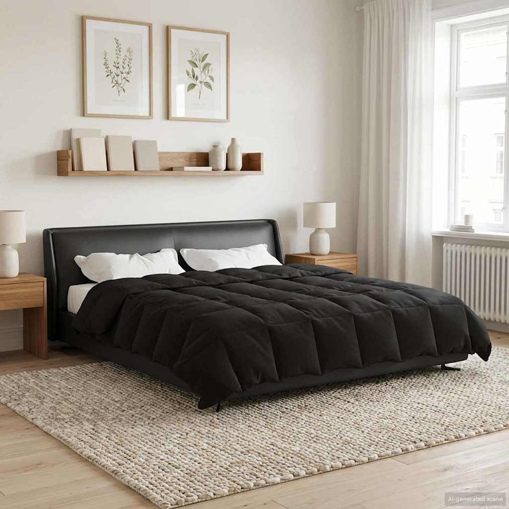 Piumone Completo Annuale 240 x 220 cm 4 stagioni Nero