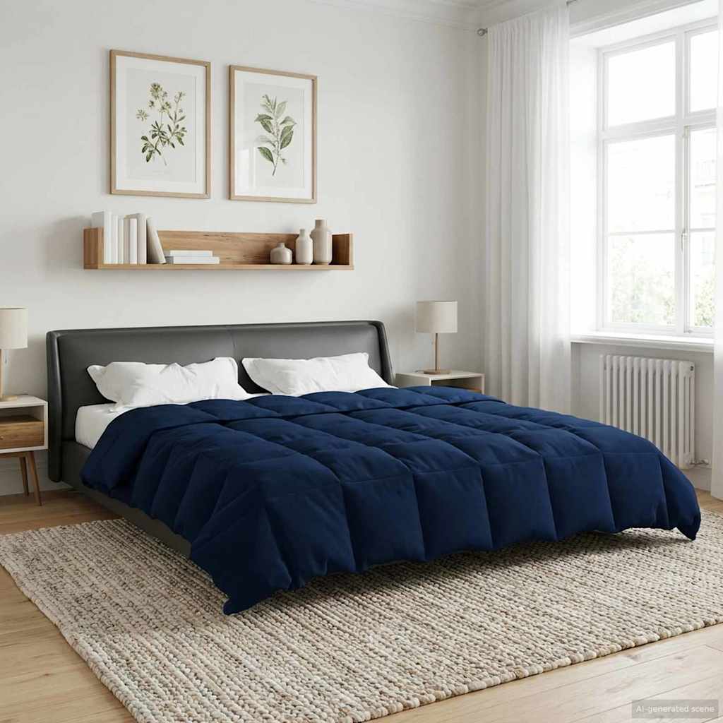 Piumone Completo Annuale 200 x 200 cm 4 stagioni Blu Scuro