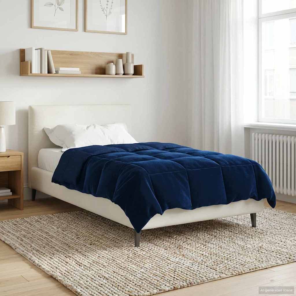 Piumone Completo Annuale 140 x 220 cm 4 stagioni Blu Scuro