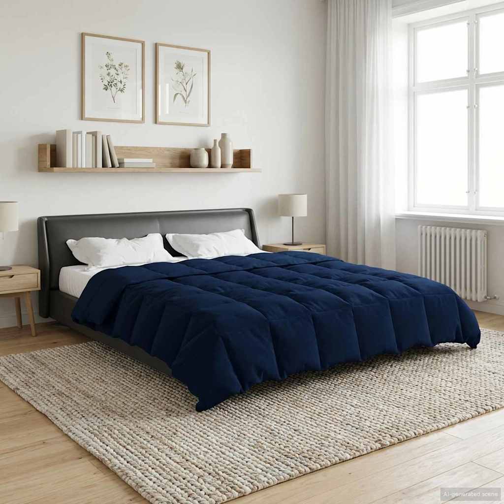 Piumone Completo Annuale 220 x 260 cm 4 stagioni Blu Scuro