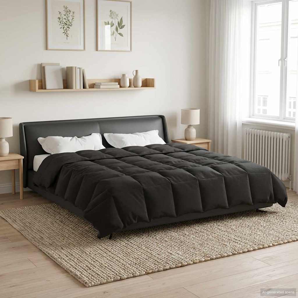 Piumone Invernale 240 x 260 cm Inverno Antracite Traspirante