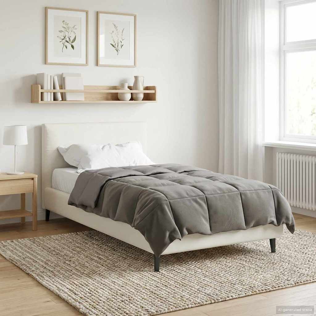 Piumone Invernale 135 x 200 cm Inverno Grigio chiaro Traspirante