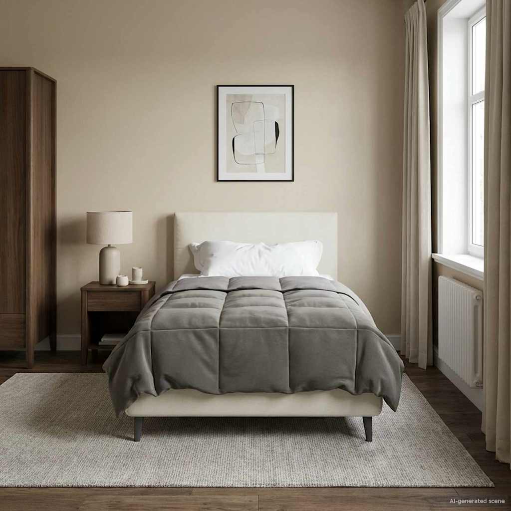 Piumone Invernale 135 x 200 cm Inverno Grigio chiaro Traspirante