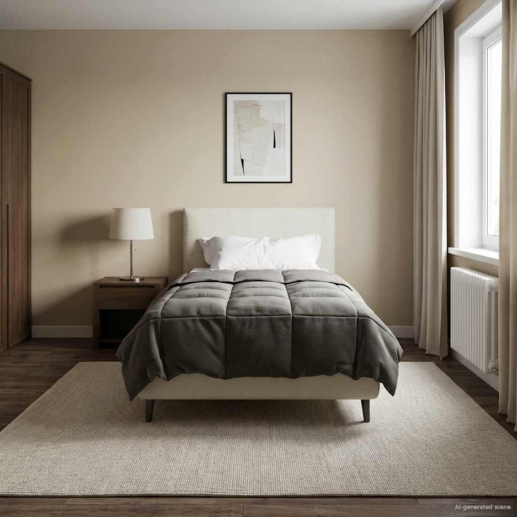 Piumone Invernale 140 x 220 cm Inverno Grigio chiaro Traspirante