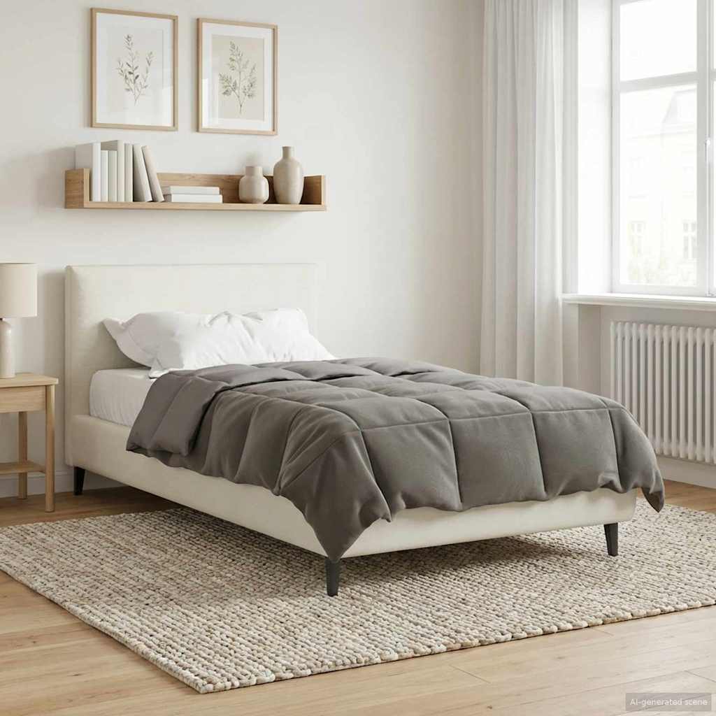Piumone Invernale 140 x 220 cm Inverno Grigio chiaro Traspirante