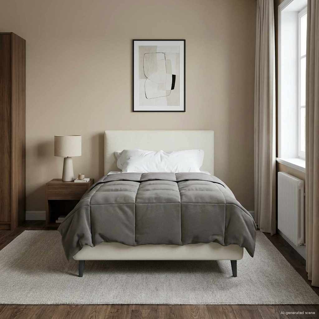 Piumone Invernale 155 x 200 cm Inverno Grigio chiaro Traspirante