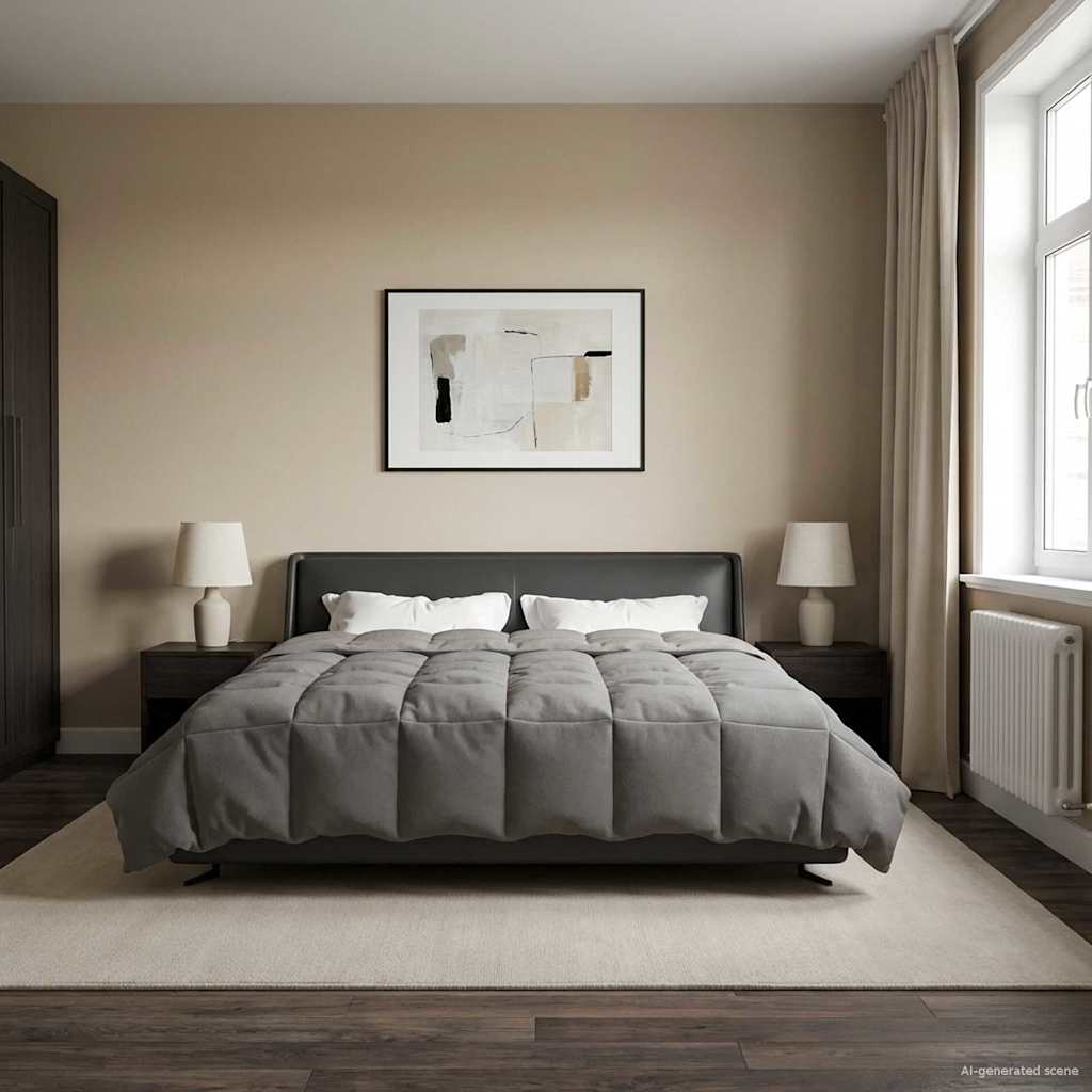 Piumone Invernale 200 x 240 cm Inverno Grigio chiaro Traspirante